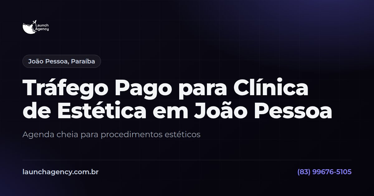 Tráfego Pago para Clínica de Estética em João Pessoa | Launch Agency